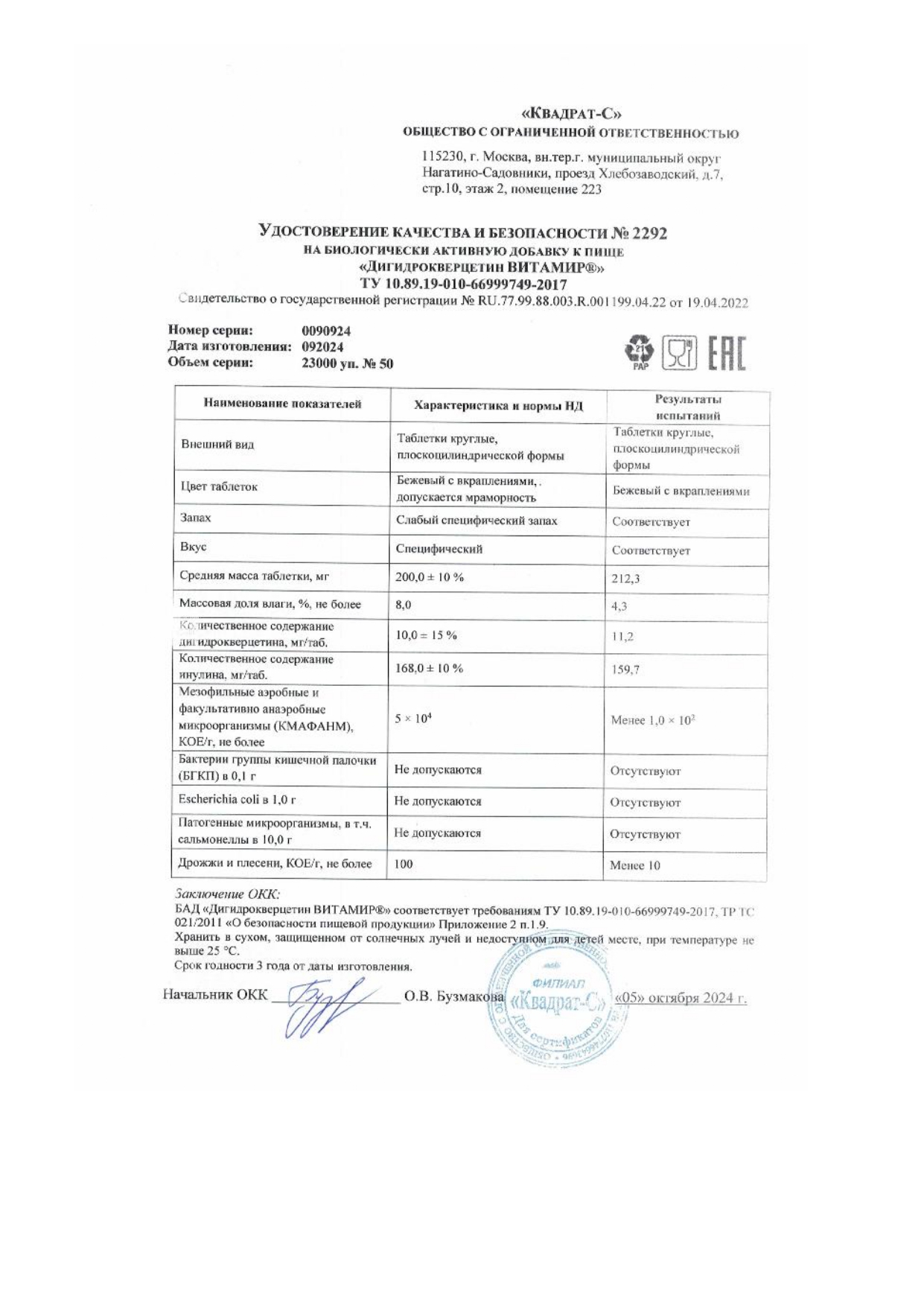 Паспорт №092024